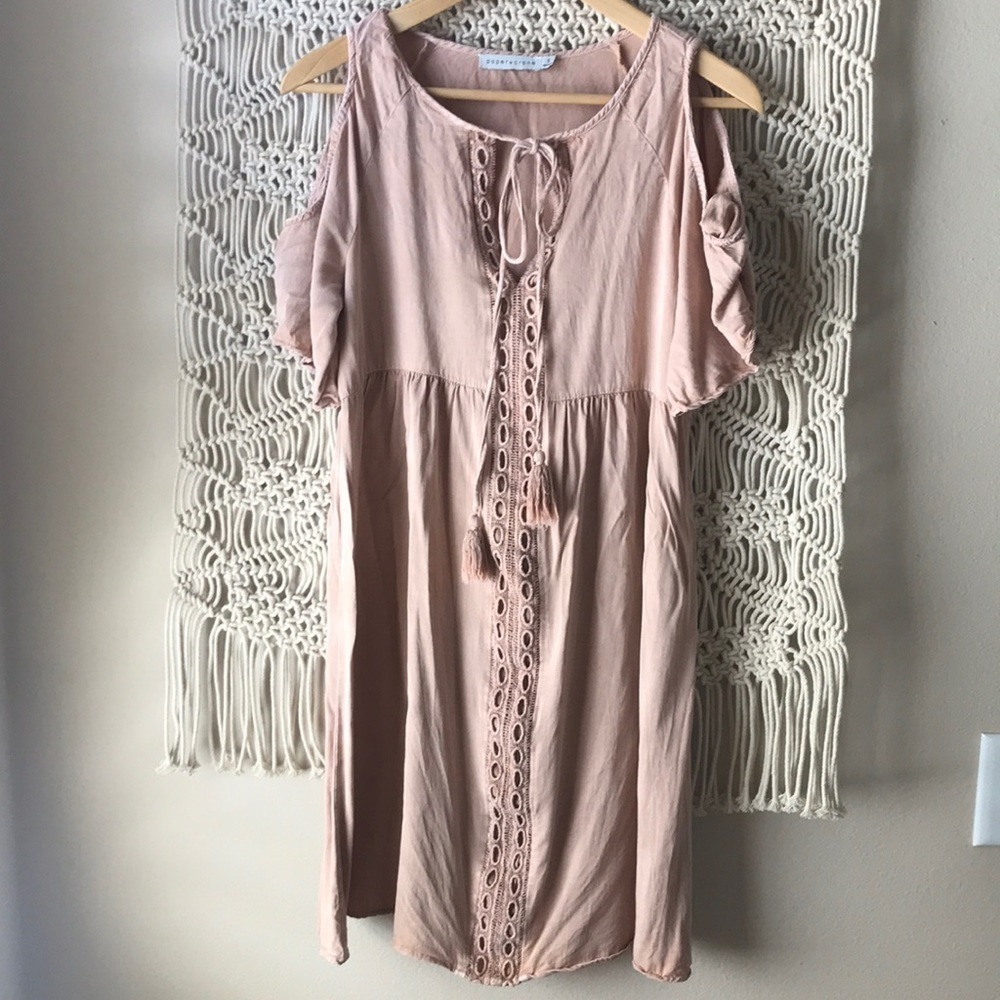 Paper Crane blush pink dress sz S